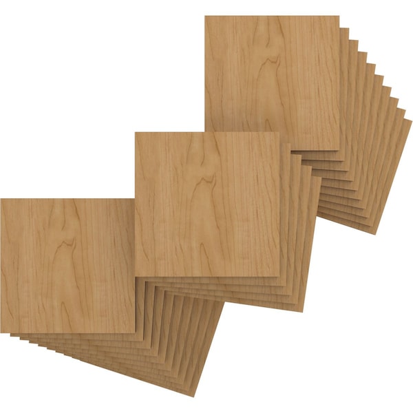 Ekena Millwork 7 3/4W x 7 3/4H x 3/8T Wood Hobby Boards, Maple, 25PK HBW08X08X375DMA - main
